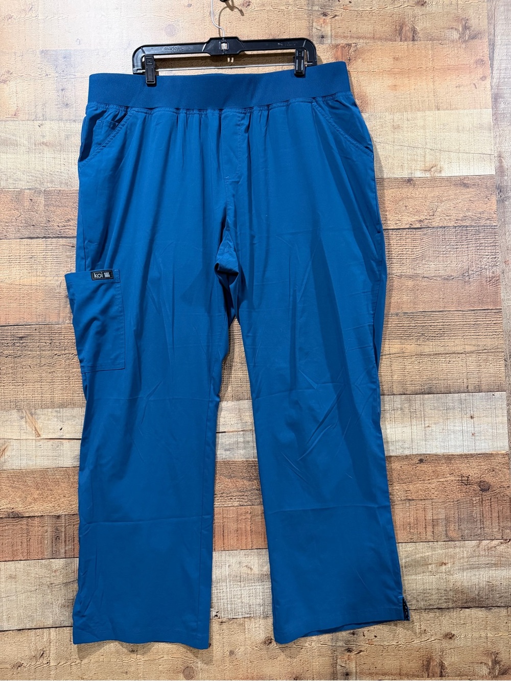 koi Women's Cargo Scrub Pants - Teal Blue Size 2XL